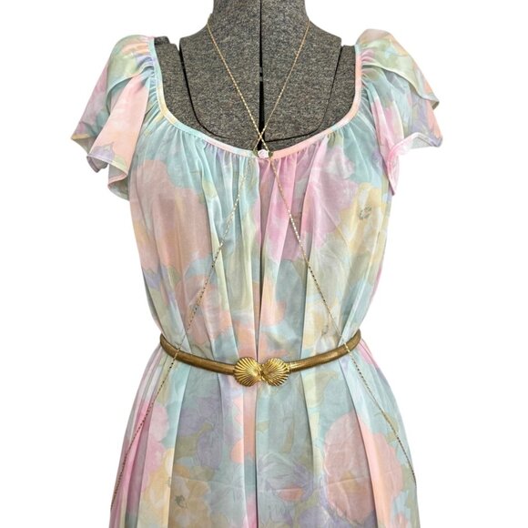 Vintage Miss Elaine “Silk Essence” Nightgown - PM Petite Medium - Picture 7 of 11